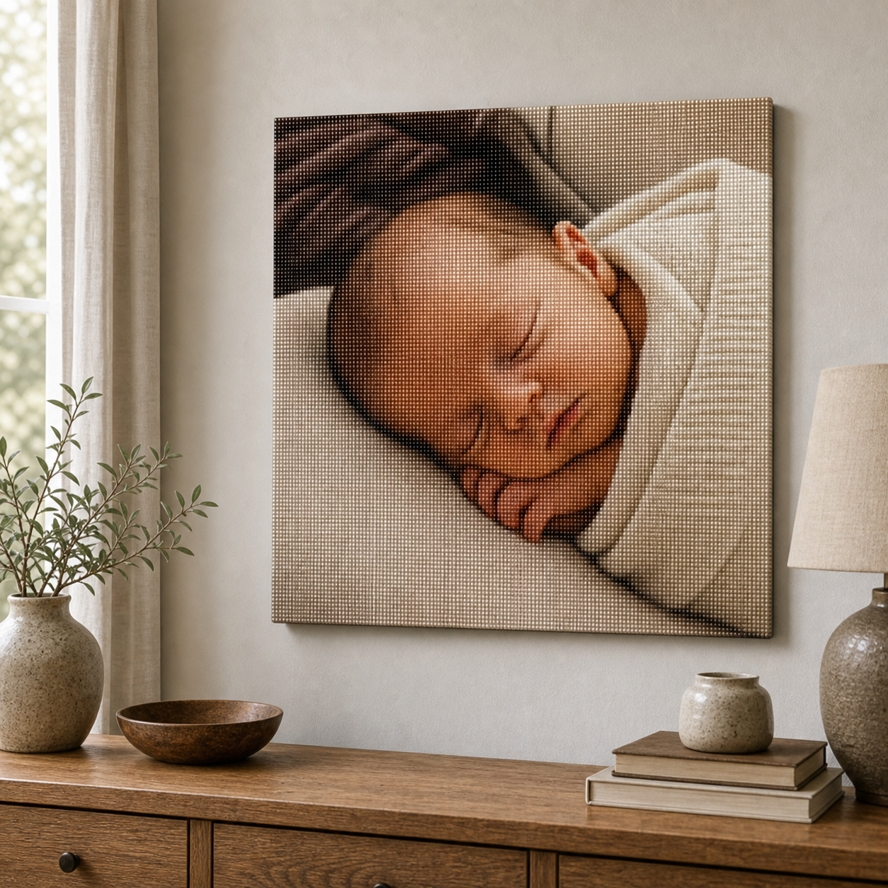Diamond Painting Personalizzato Neonato da Foto | Kit Completo - foto 3