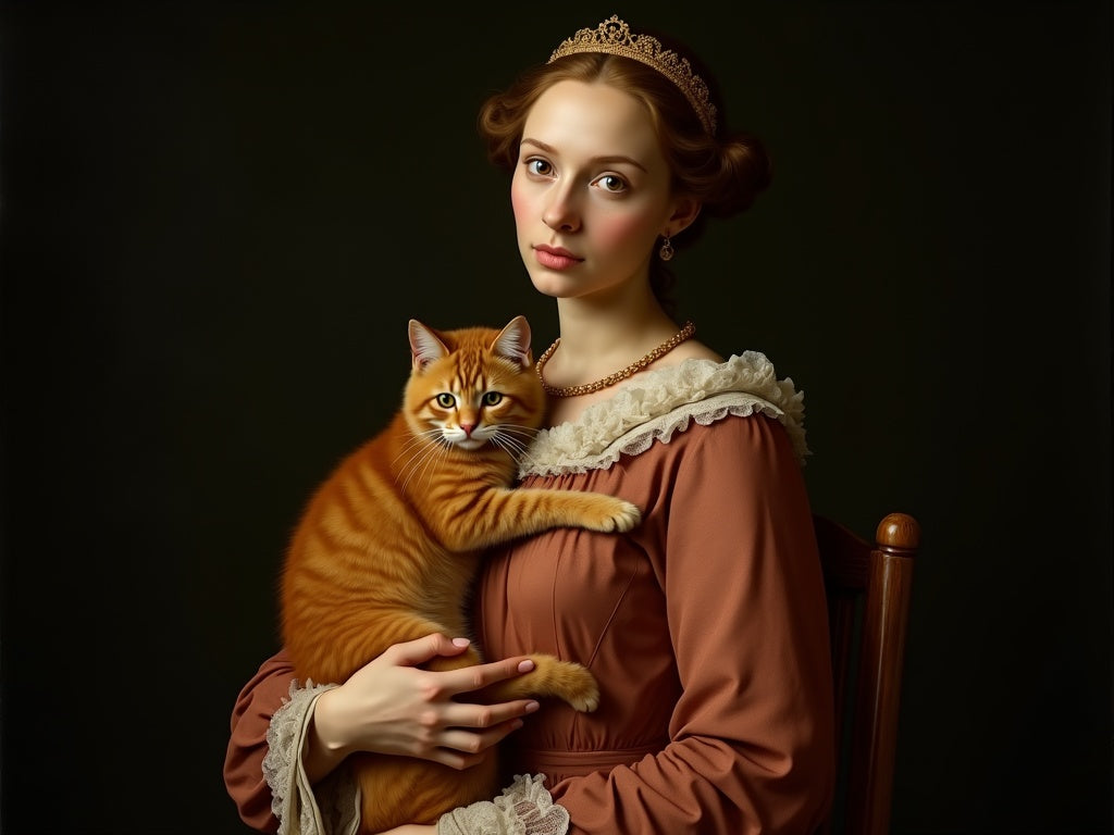Dama con il Gatto Leonardo da Vinci Diamond Painting