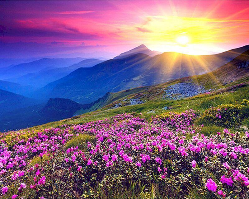 Alba in montagna Diamond Painting