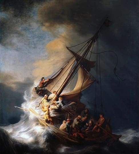 Barca Nella Tempesta Diamond Painting
