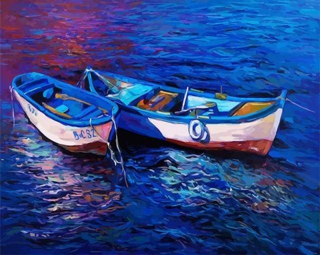 Barche Da Pesca All'Alba Diamond Painting