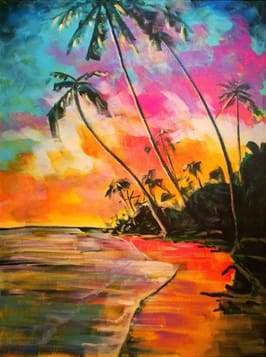 Bellissimi Colori Sulla Spiaggia Diamond Painting