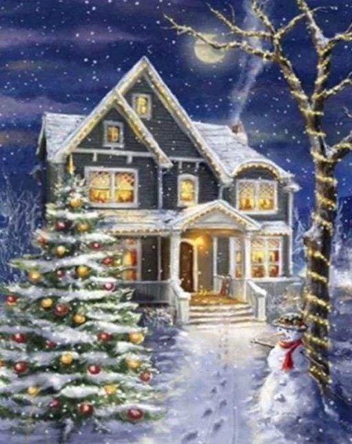 Diamond Painting - Casa Decorata Per Natale Diamond Painting kit diamond painting