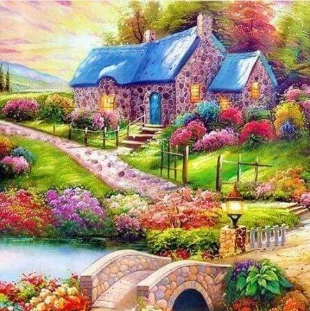 Diamond Painting - Casa Di Campagna Colorata Diamond Painting kit diamond painting