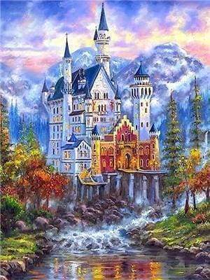 Diamond Painting - Il Castello In Montagna Diamond Painting