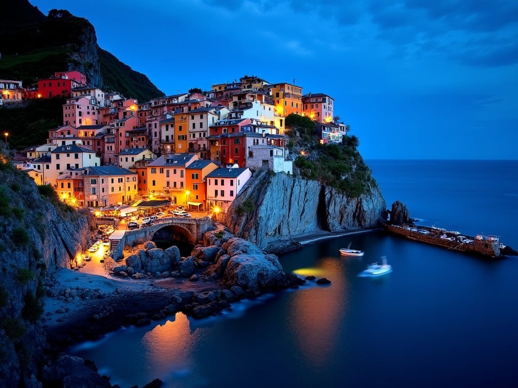 Manarola di Notte Cinque Terre Diamond Painting