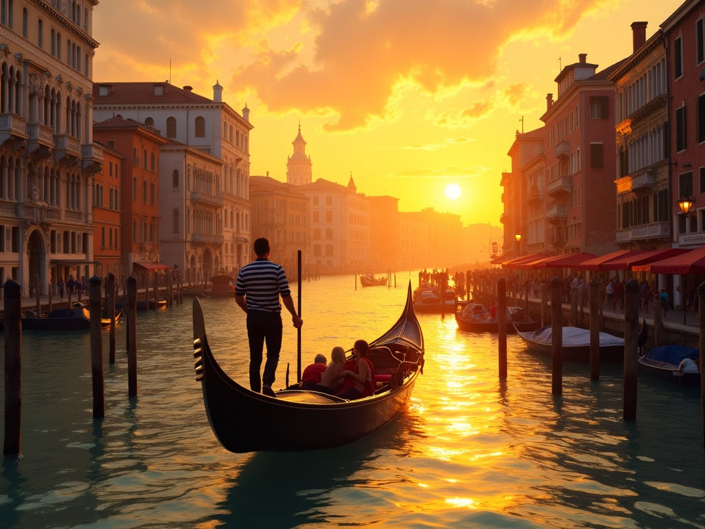Diamond Painting Venezia Gondola al Tramonto