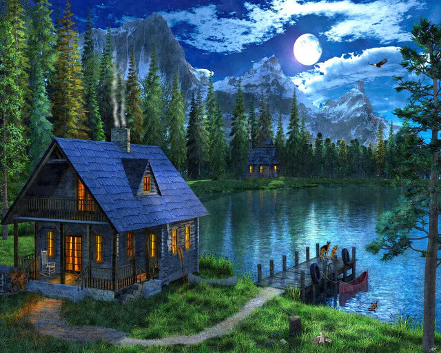 Lago notturno Diamond Painting