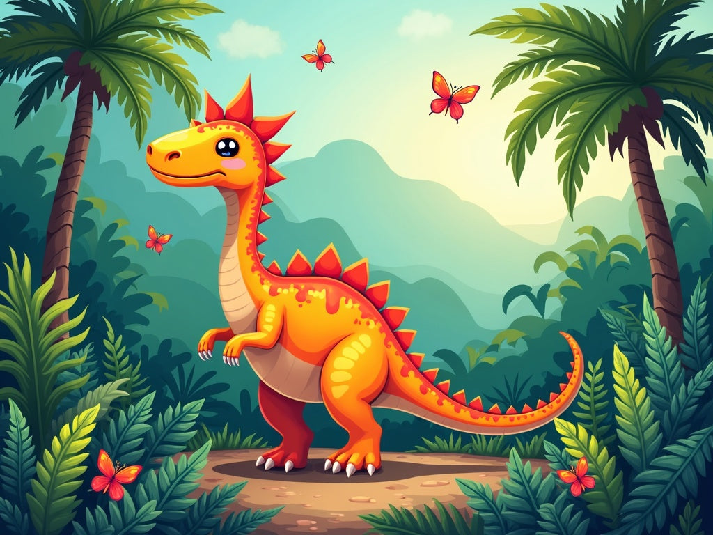 Diamond Painting Dinosauro nella Giungla