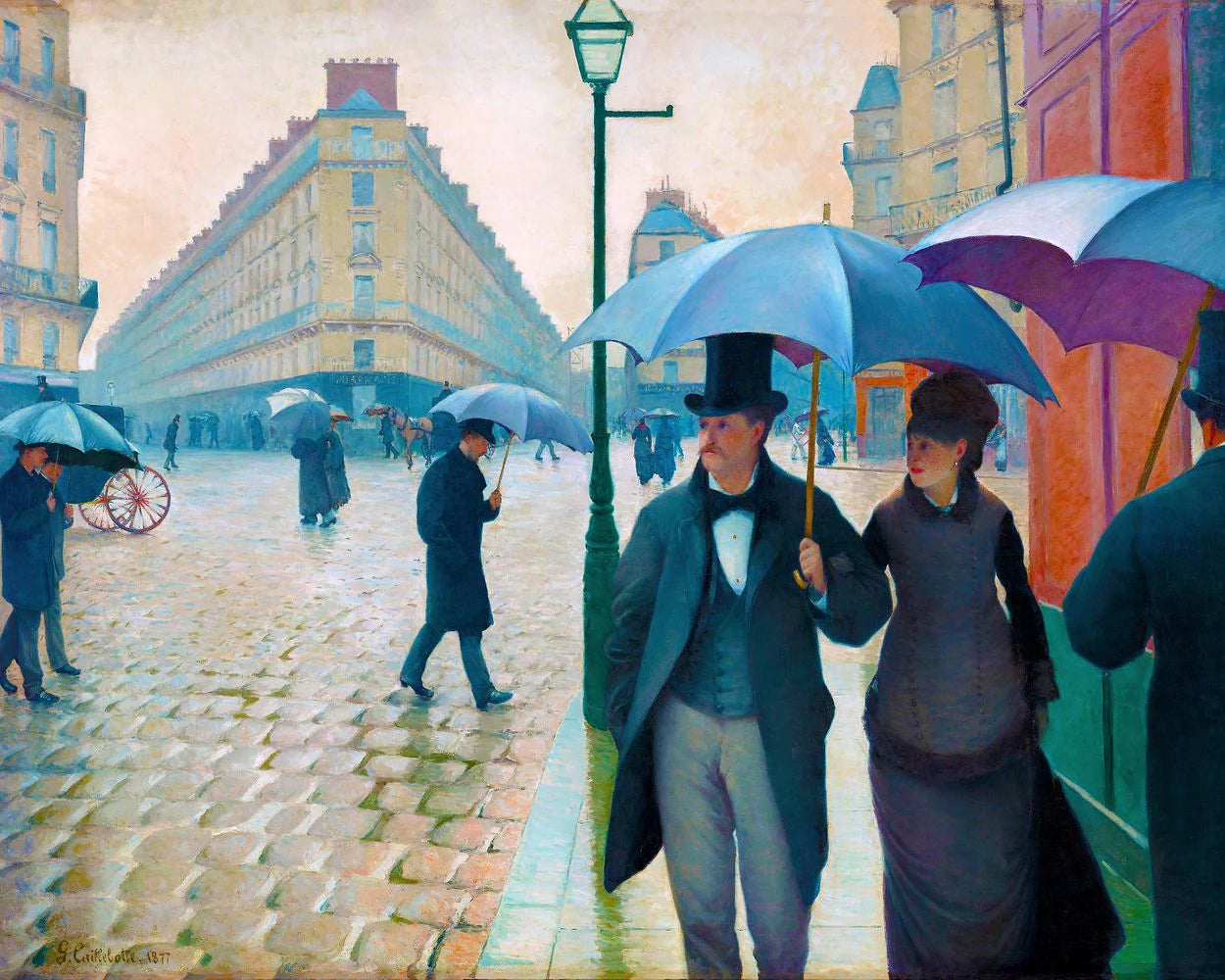 Parigi in un giorno di pioggia - Gustave Caillebotte Diamond Painting kit diamond painting
