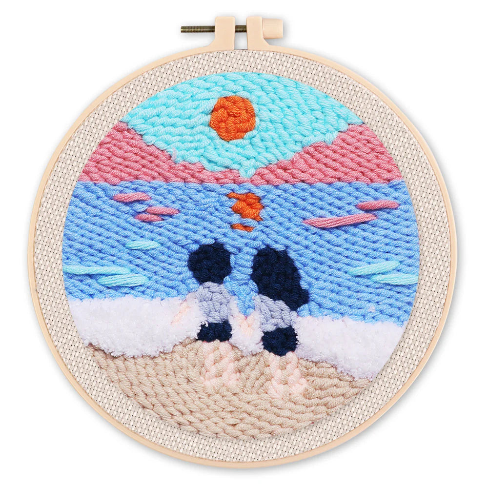 Punch Needle Kit Coppia in spiaggia Diamond Painting