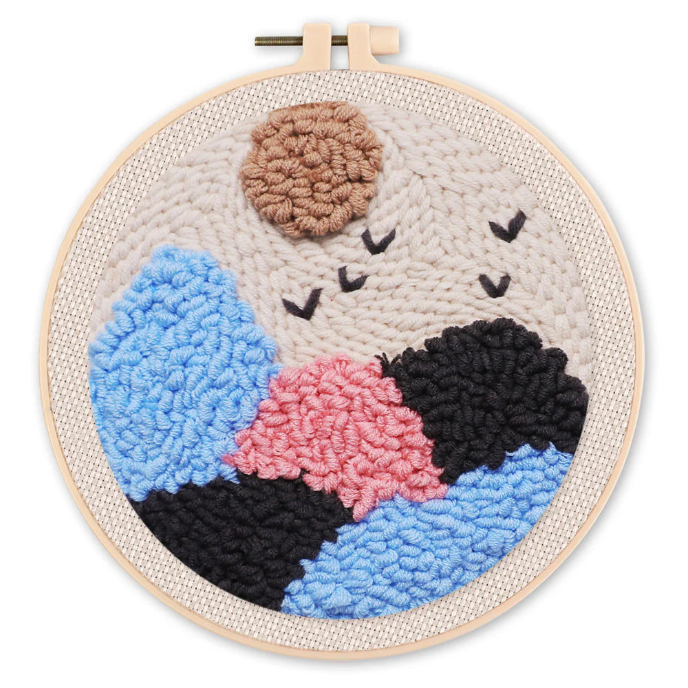 Punch Needle Kit Mare di colline Diamond Painting