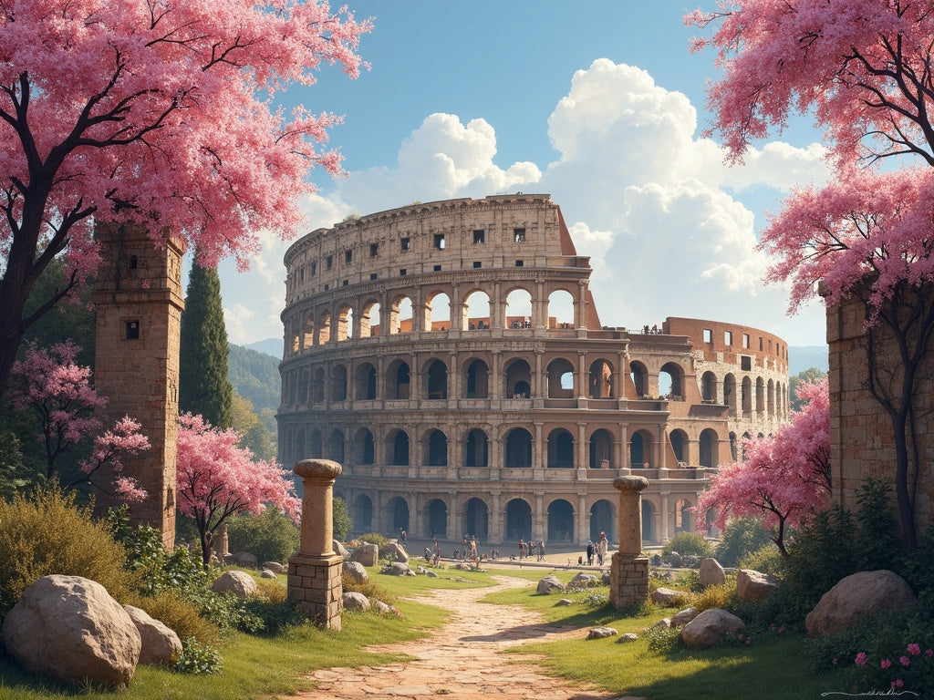 Diamond Painting Colosseo Roma in Primavera
