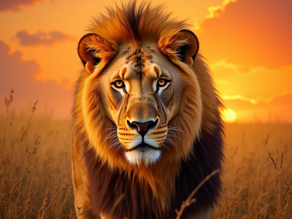 Leone Africano Maestoso Diamond Painting