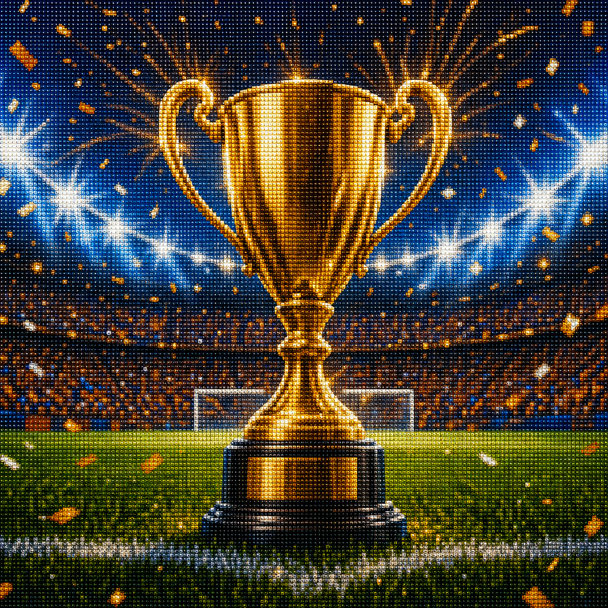 Diamond Painting Finale Calcio Trofeo | Kit Completo - diamond painting calcio Mondiali
