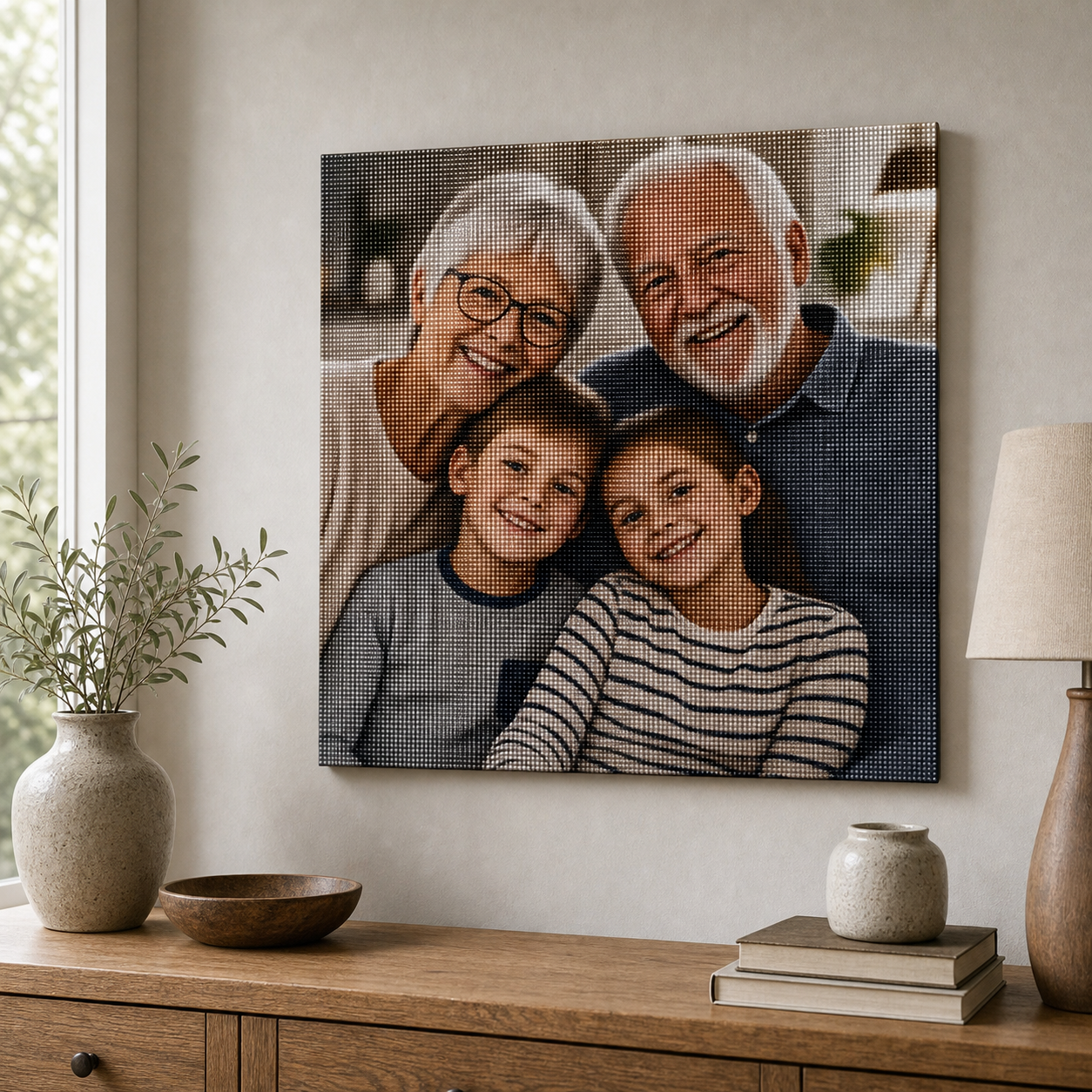 Diamond Painting Personalizzato Nonni e Nipoti | Kit Completo - foto 3