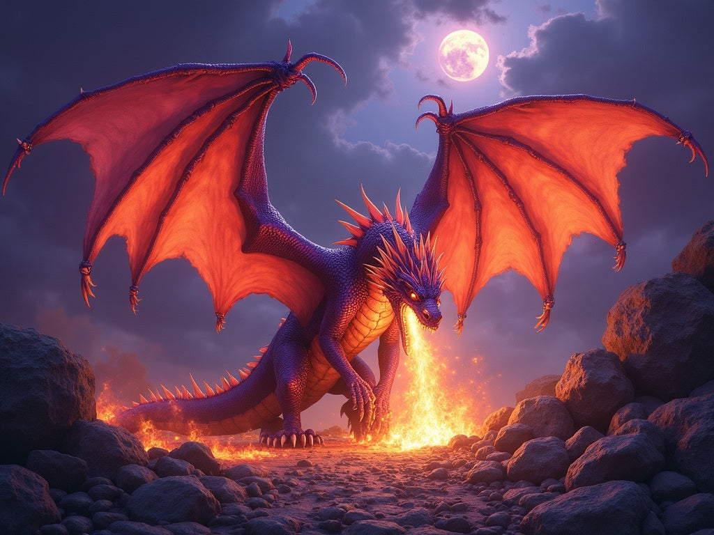 Drago di Fuoco Fantasy Diamond Painting