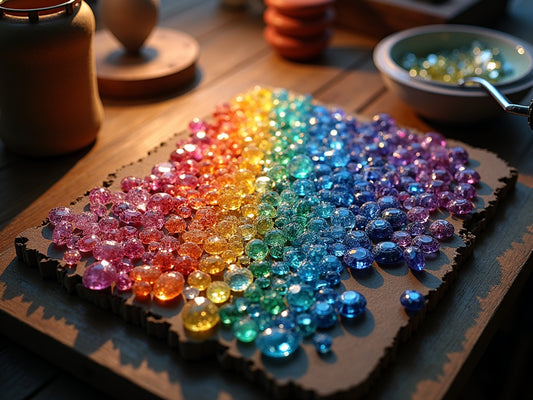 50 consigli per diamond painting con strumenti e diamantini colorati