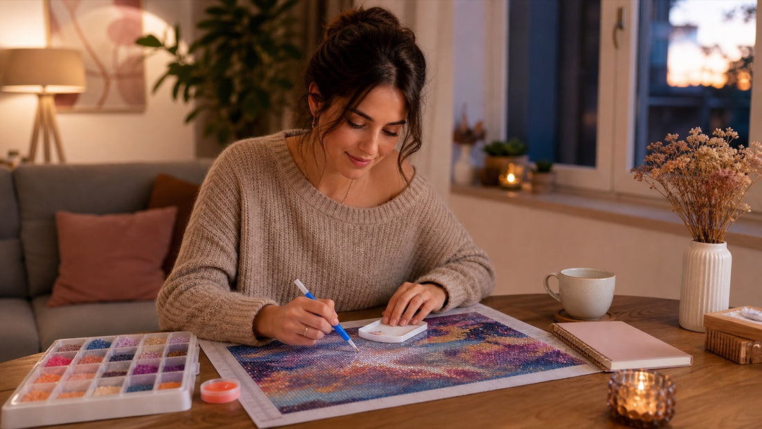Hobby per donne da fare a casa: diamond painting rilassante