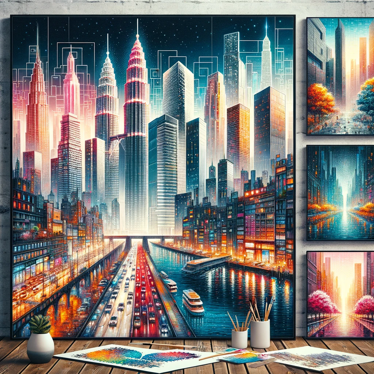 Collezione Quadri a Diamante Città Moderne - Diamond Painting Italia