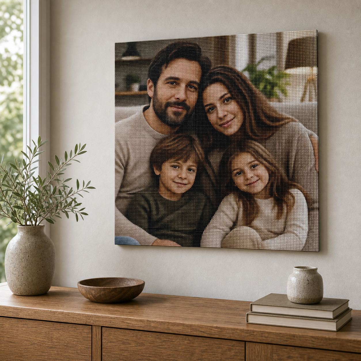 Diamond Painting Personalizzato Famiglia da Foto | Kit Completo - foto 3