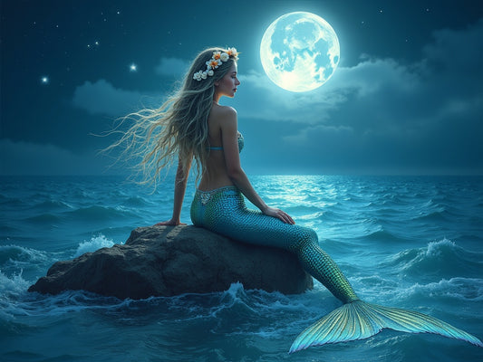 Diamond Painting Sirena al Chiaro di Luna