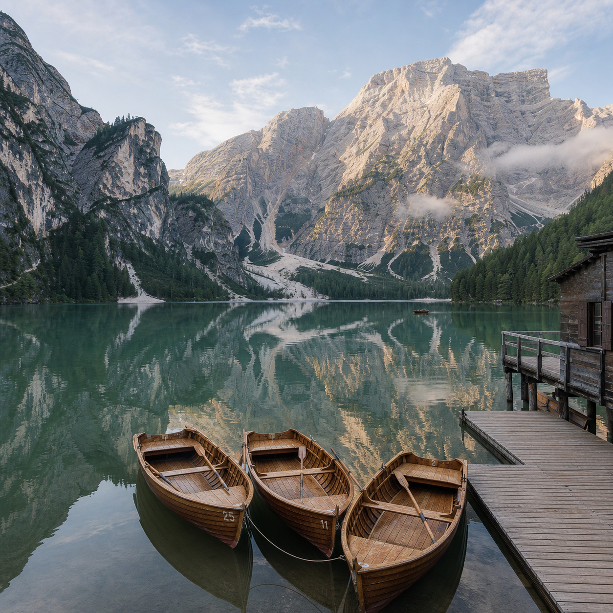 Diamond Painting Lago di Braies Dolomiti | Kit Completo - foto 1