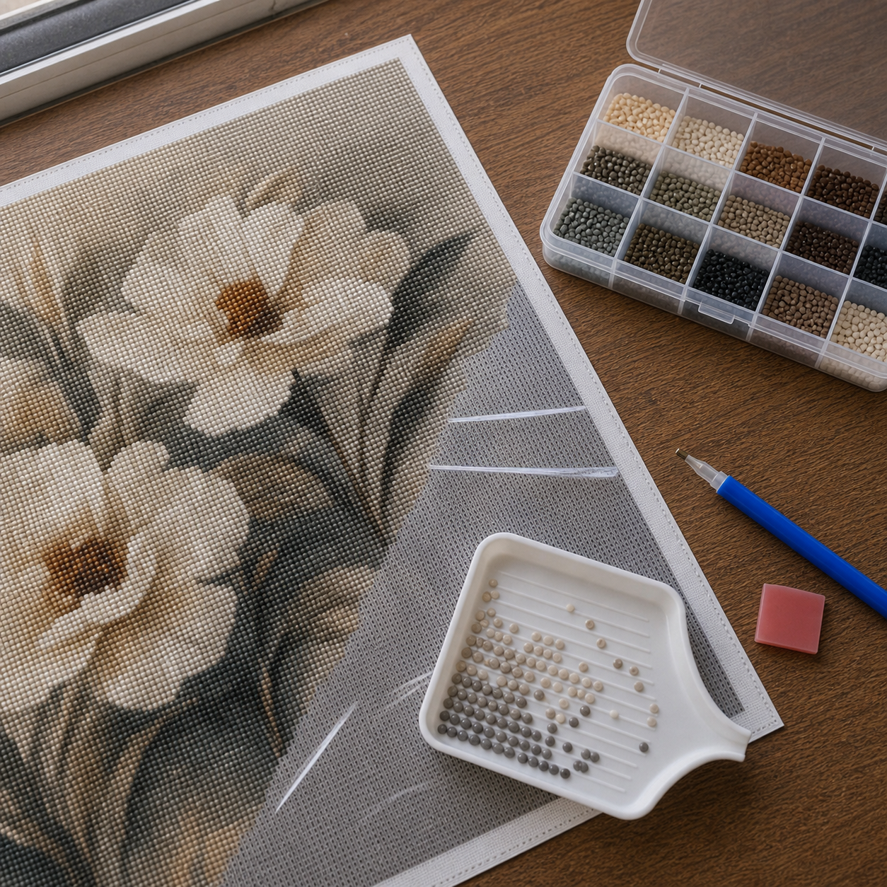 Set Accessori Diamond Painting Premium | Penna, Cera, Vassoio e Organizer - foto 2