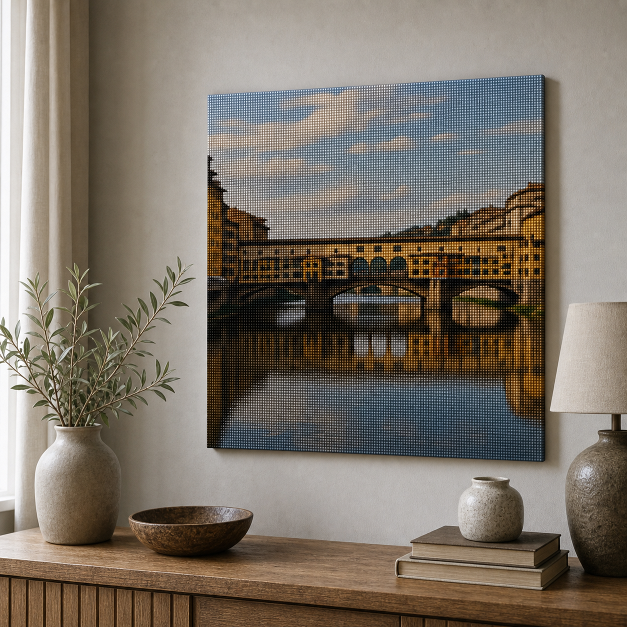 Diamond Painting Firenze Ponte Vecchio al Tramonto | Kit Completo - foto 3