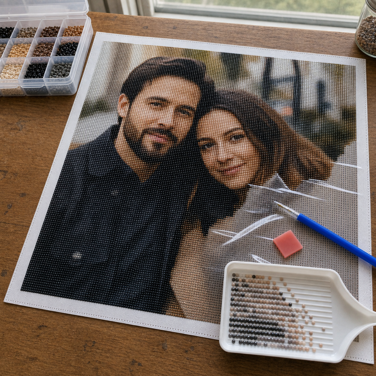 Diamond Painting Personalizzato Coppia da Foto | Kit Completo - foto 2