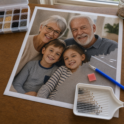 Diamond Painting Personalizzato Nonni e Nipoti | Kit Completo - foto 2