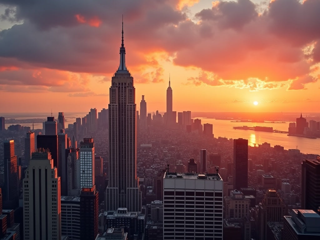 Diamond Painting Skyline New York di Notte