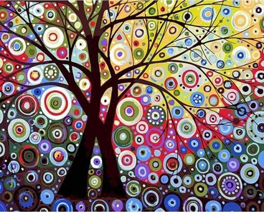 Albero Effetto Vetro Colorato Diamond Painting | Seos Shop ®