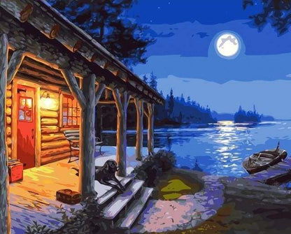 Baita E Vista Al Chiaro Di Luna Diamond Painting | Seos Shop ®