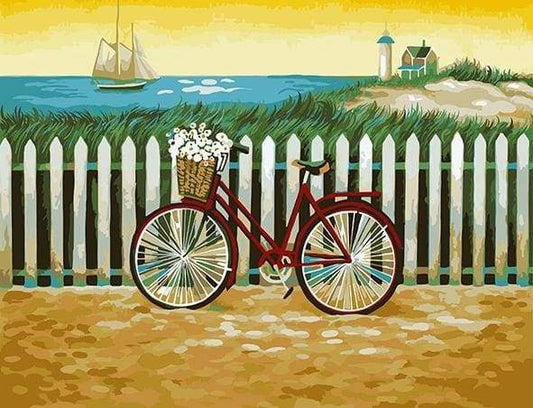 Bicicletta Vicino Al Mare Diamond Painting | Seos Shop ®