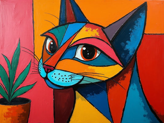 Diamond Painting Gatto Cubista - Stile Picasso