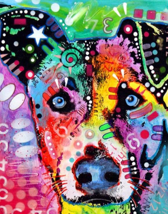 Cane Colorato Alla Moda Diamond Painting kit diamond painting