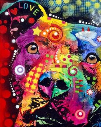 Cane Colorato Diamond Painting