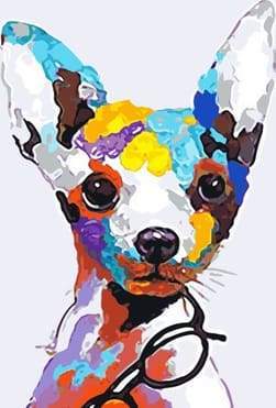 Cane Con Occhiali Diamond Painting