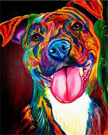 Cane Contento Diamond Painting