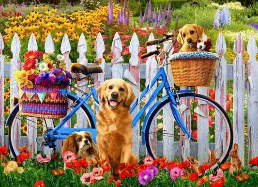 Cani E Biciclette Diamond Painting
