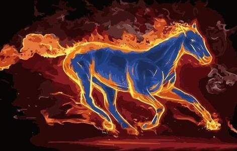 Cavallo In Fiamme Diamond Painting