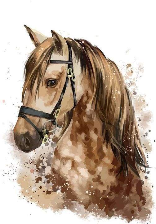 Cavallo Marrone Diamond Painting