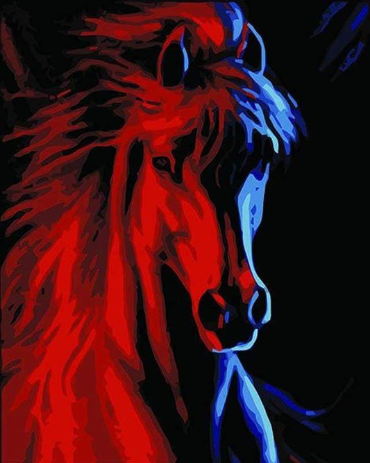 Cavallo Rosso Diamond Painting