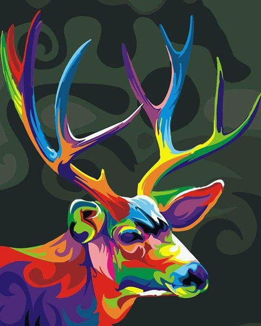 Cervo Colorato Pop Art Diamond Painting