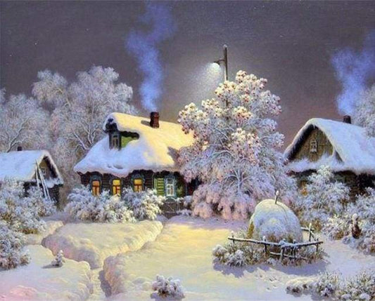 Chalet Sulla Neve Diamond Painting