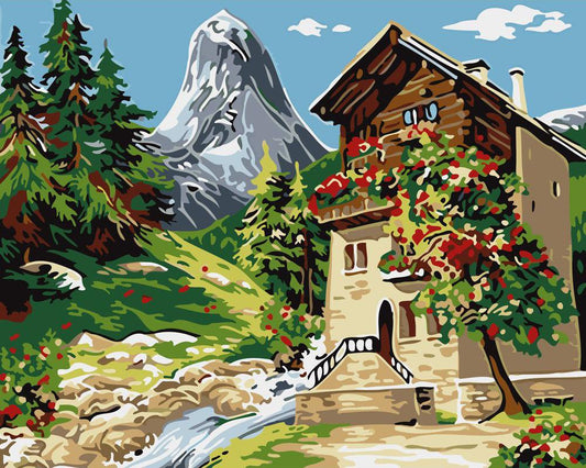 Chalet vicino al ruscello Diamond Painting | Seos Shop ®