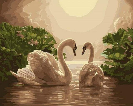 Cigni Al Tramonto Diamond Painting