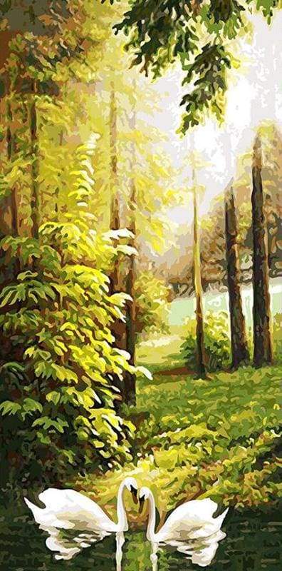 Cigni Nella Foresta Diamond Painting