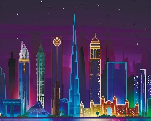 Città Asiatica Di Notte Diamond Painting